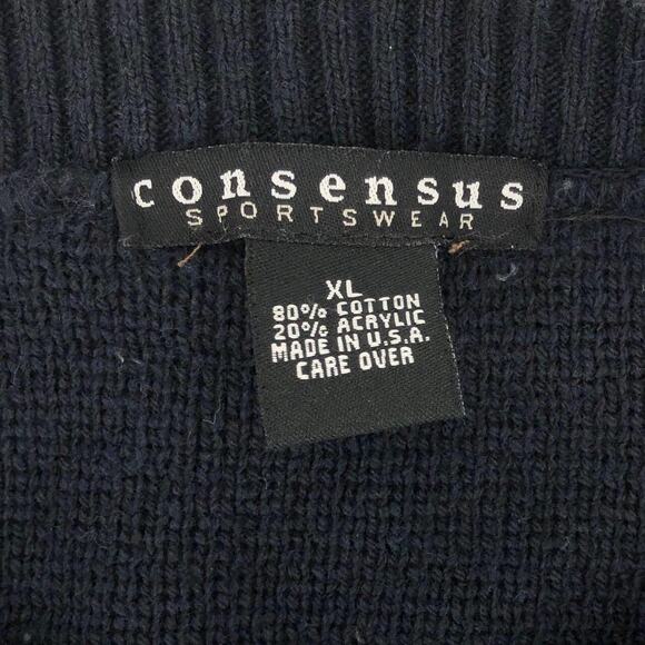 90s geometric crewneck sweater 1990s vintage - Picture 3 of 4